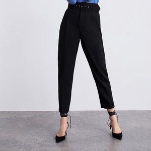 Zara Pleated Black Pant